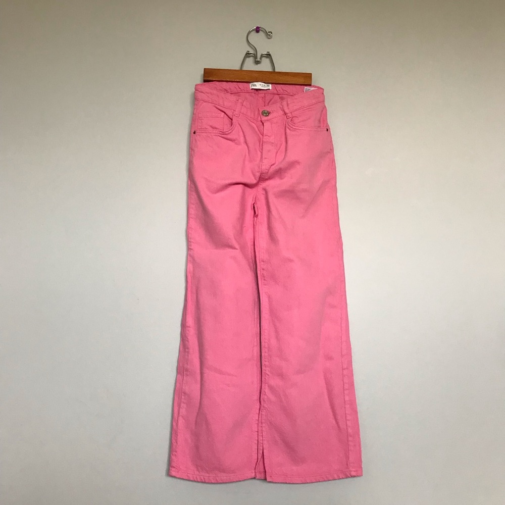 Zara Wide leg Pink Jeans. - Picture 1 of 4